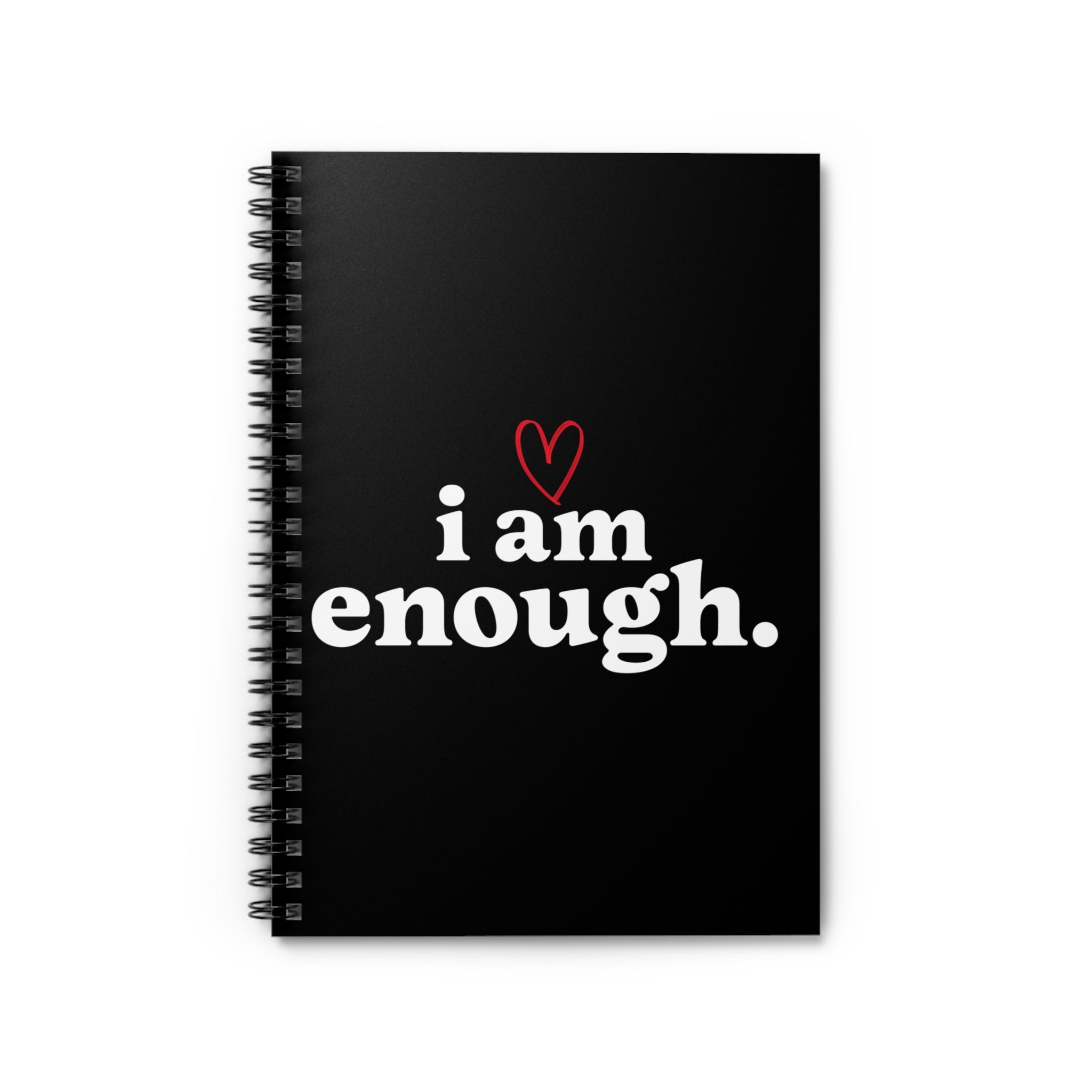 “I Am Enough.” Motivational Spiral Journal