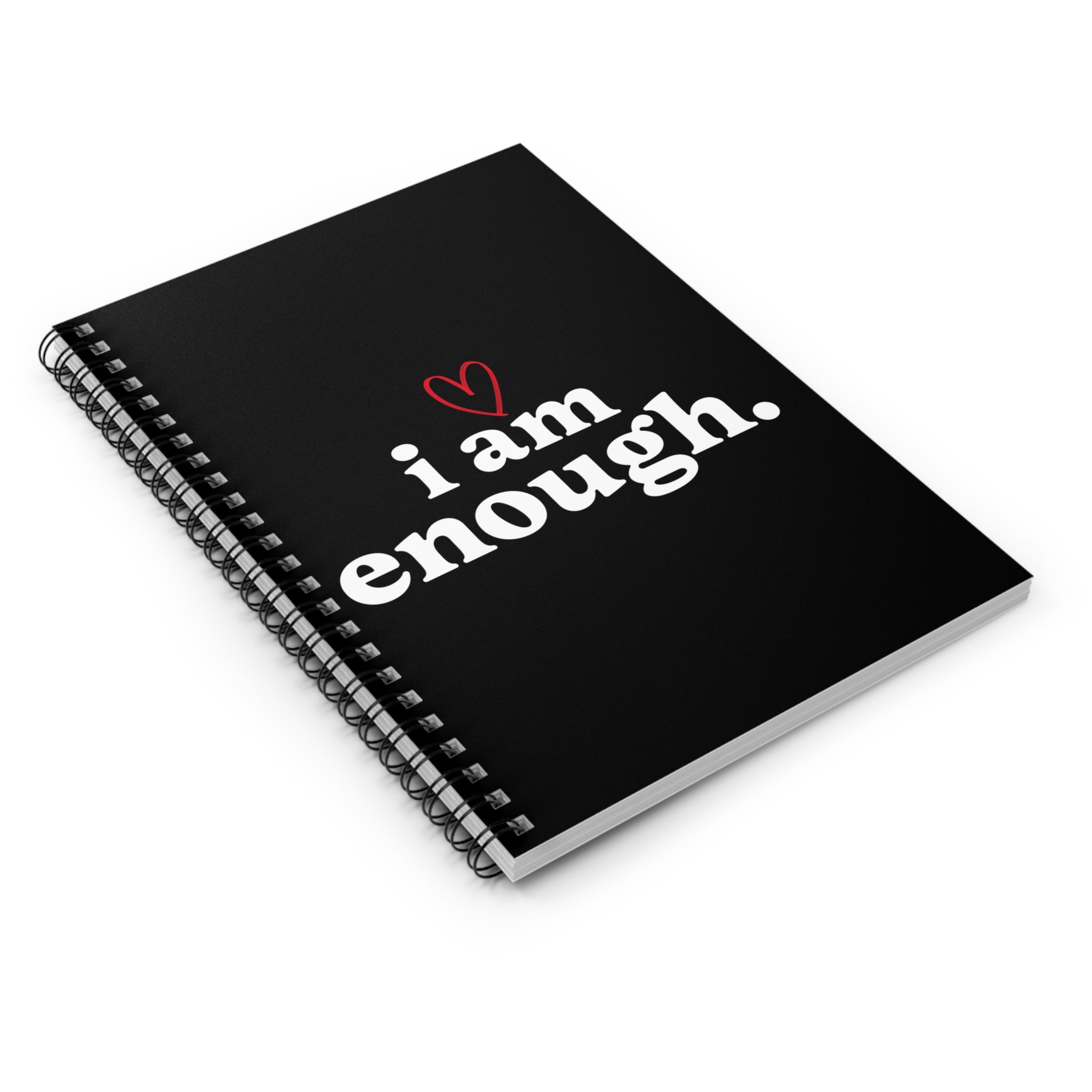 “I Am Enough.” Motivational Spiral Journal