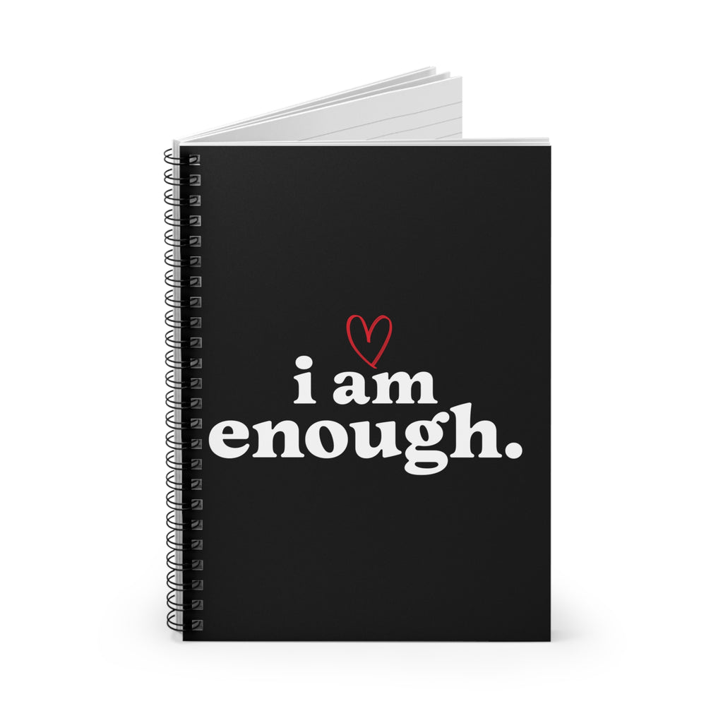 “I Am Enough.” Motivational Spiral Journal